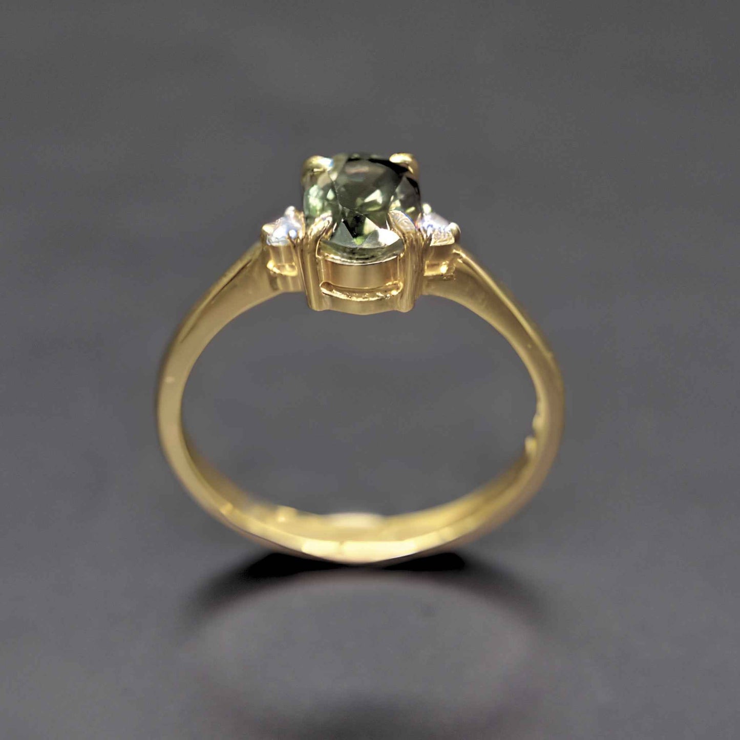 1.20ct Thailand Green Sapphire Ring - Shiraz Jewelry