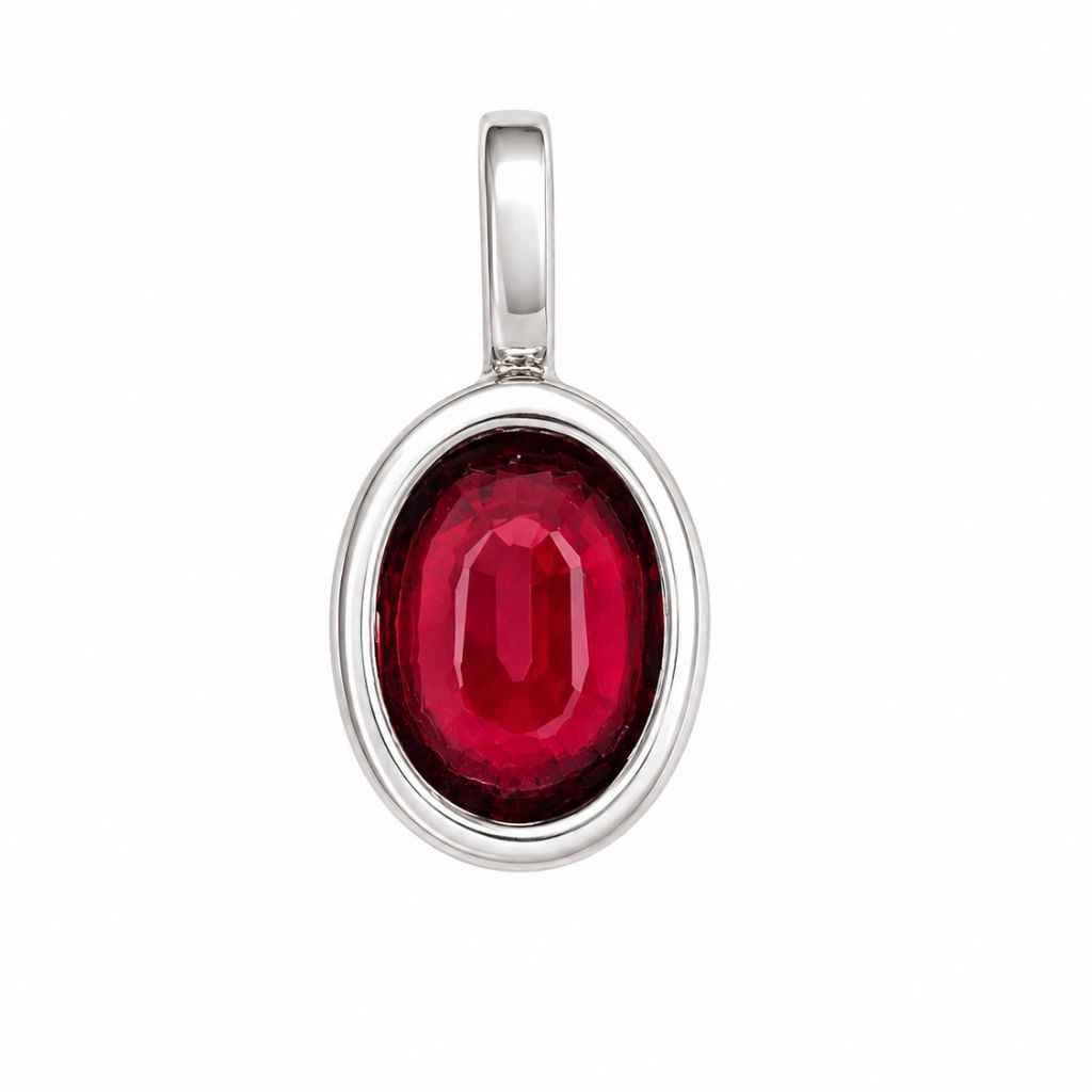 2.95 Carat Rhodolite Garnet Pendant in 925 Sterling Silver | Made in Chiang Mai, Thailand
