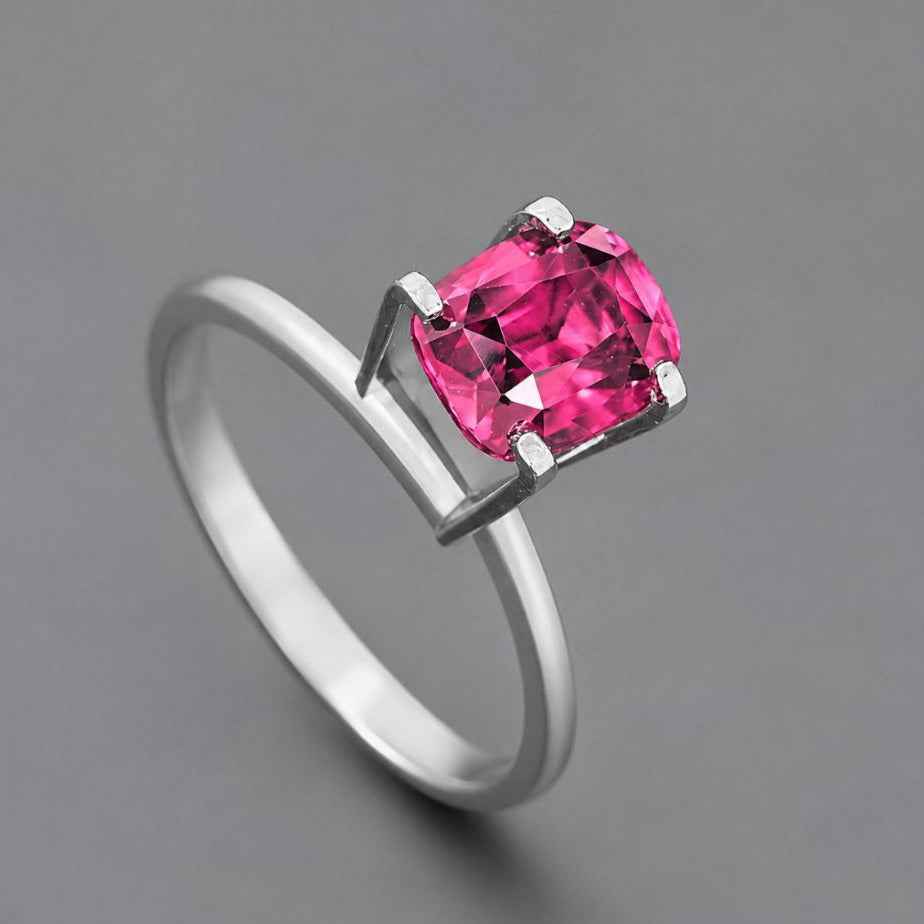 Natural Ruby 2.12 Carat Cushion Cut Normal Heat Only With Full Certificate
