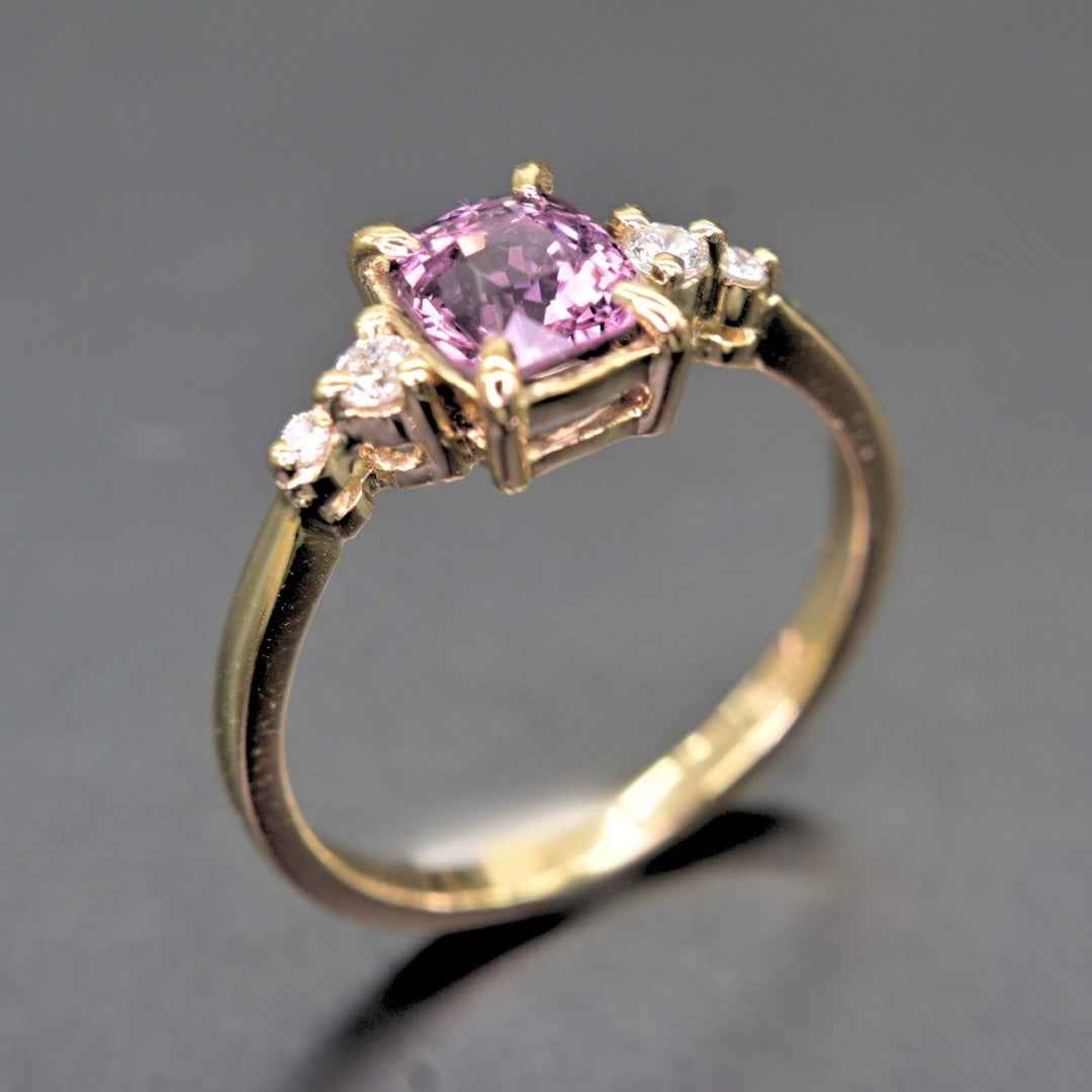 The Chiang Mai Pink Spinel & Diamond Ring in 14K Gold