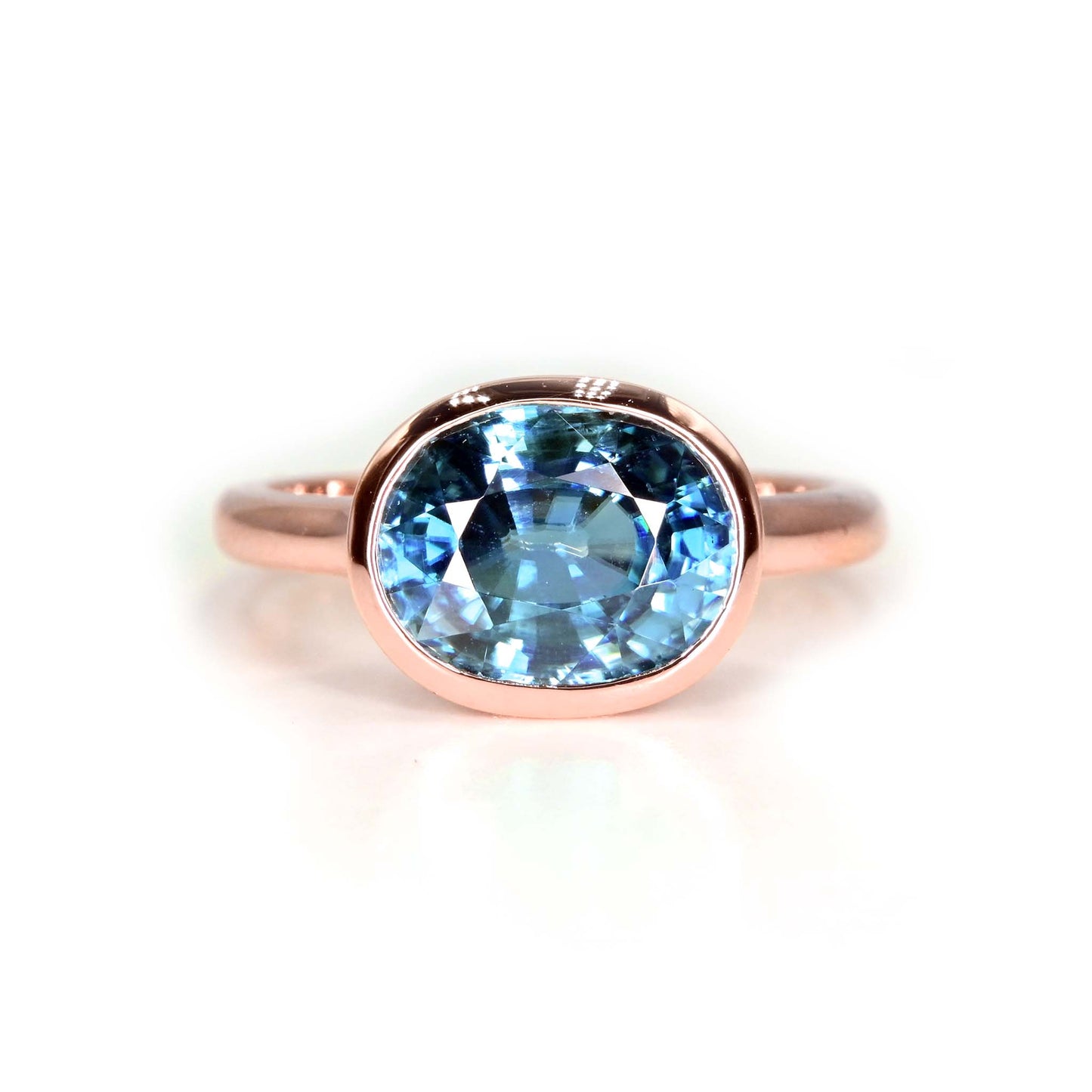 Good quality Thai Blue Zircon handmade ring available in Chiang Mai, Thailand