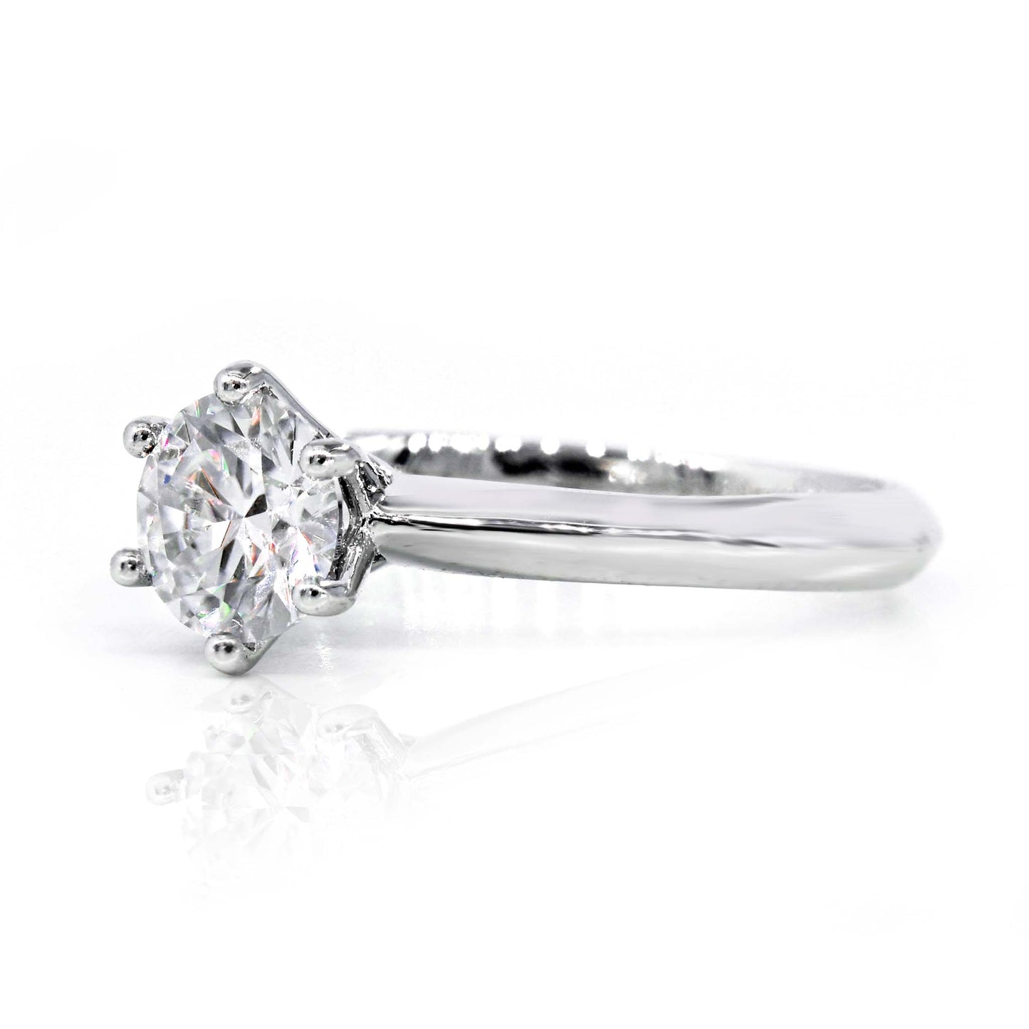 Moissanite silver engagement rings