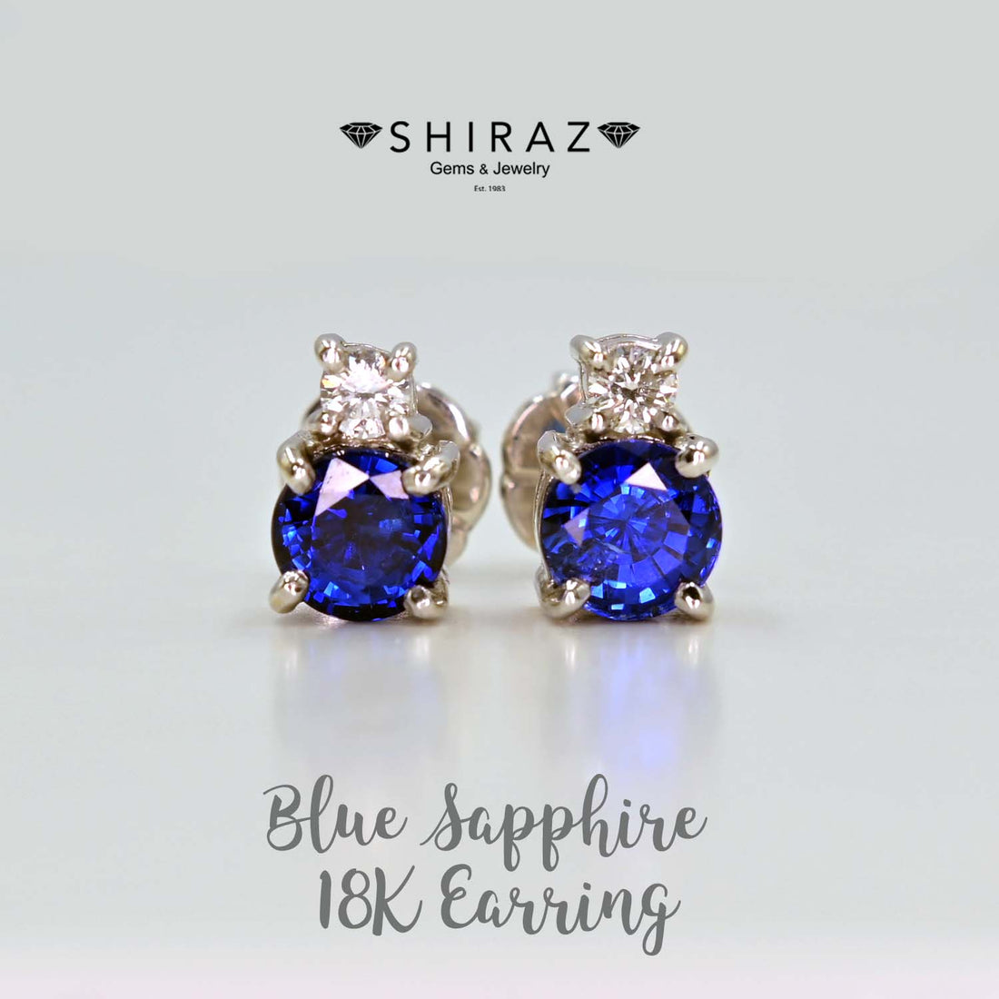 Stunnng handmade blue sapphire ring in 18K made by Shiraz Jewelry.