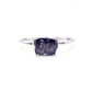 Front look of 14k white gold spinel ring from Chiang Mai, Thailand
