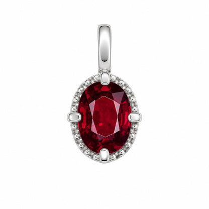 Artisan-made 925 sterling silver pendant featuring a natural 3.00 carat Rhodolite Garnet with a polished finish.