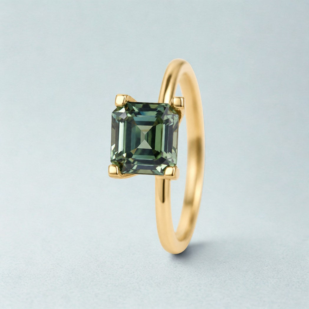 Loose teal sapphire for engagement ring or birthday gift