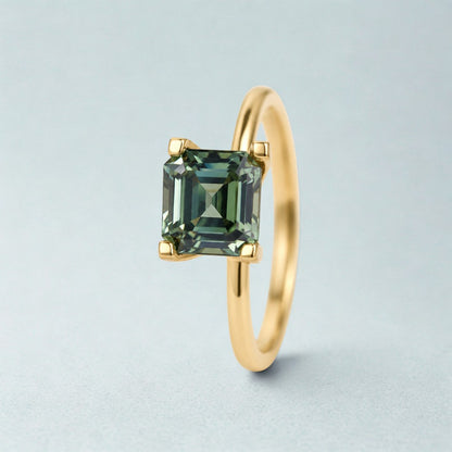 Loose teal sapphire for engagement ring or birthday gift