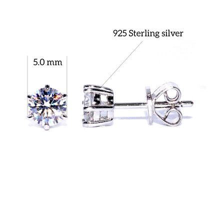 These versatile moissanite stud earrings are perfect for everyday wear or adding a touch of elegance to any evening look.  They make a stunning gift for yourself or a cherished loved one.