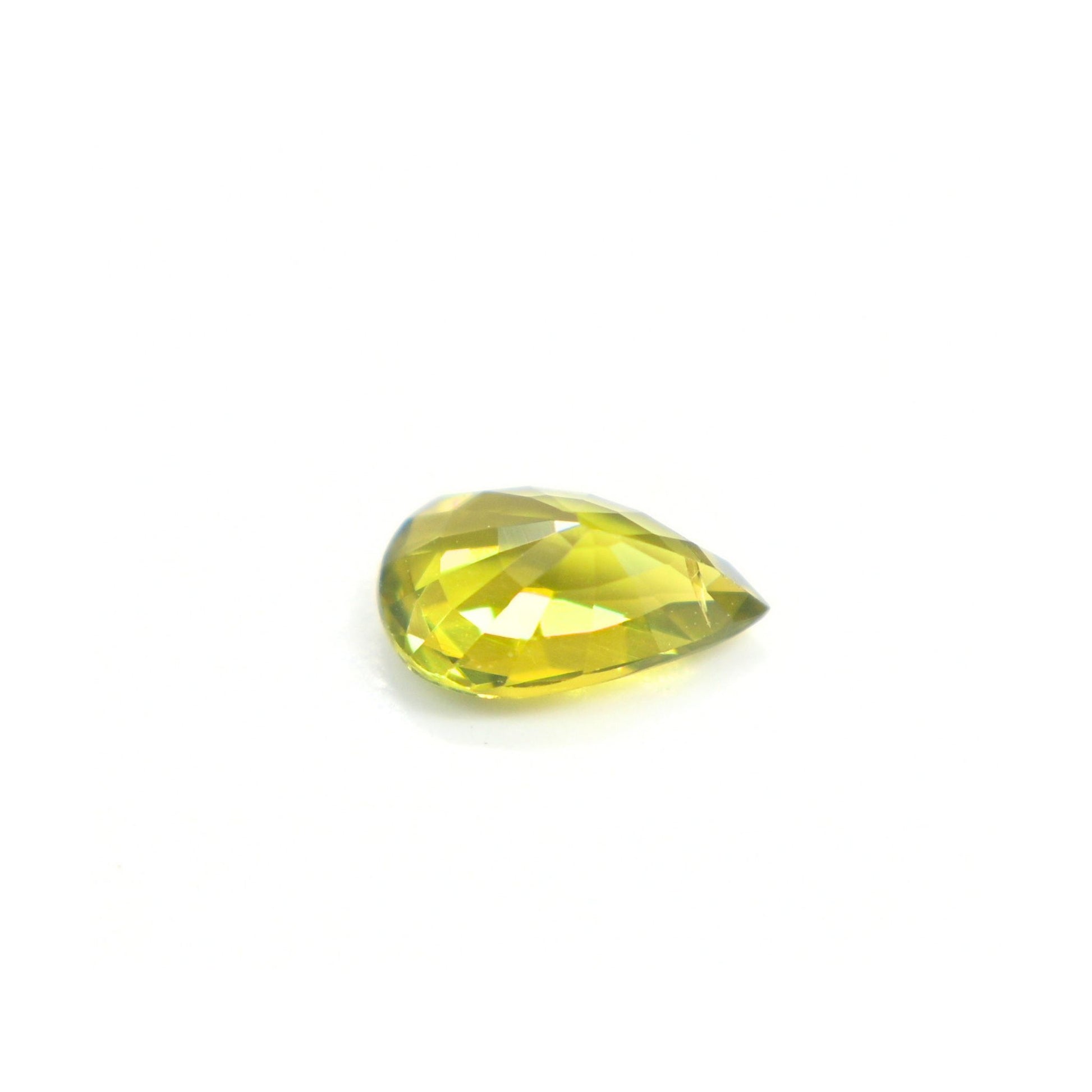 Mint unheated Thai green sapphire 1.25 carat in drop shape cut for pendant and engagement ring