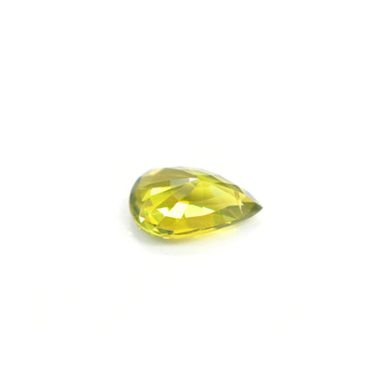 Mint unheated Thai green sapphire 1.25 carat in drop shape cut for pendant and engagement ring