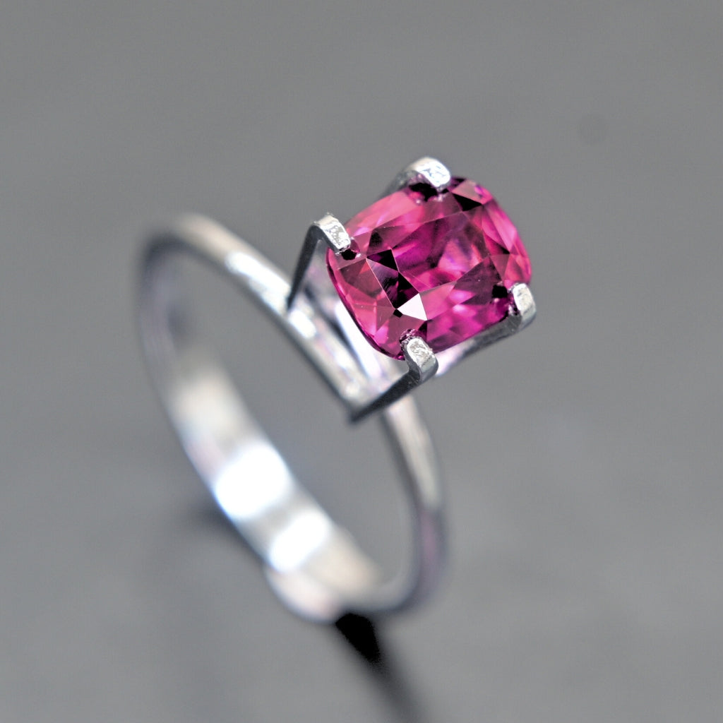 2.12 carat natural ruby cushion cut with full certificate