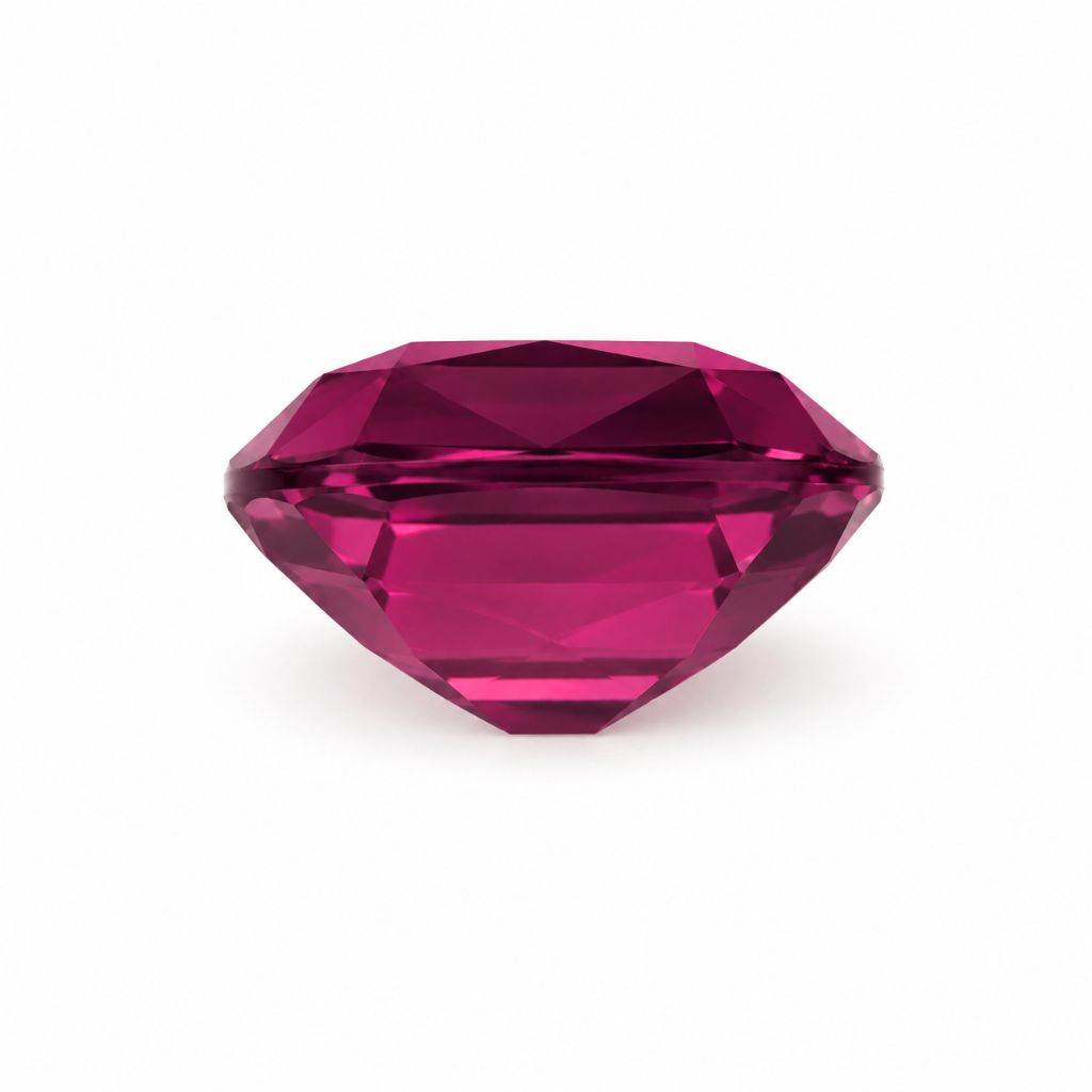 Luxury Mozambique ruby engagement ring featuring a 2.12 ct cushion cut natural ruby