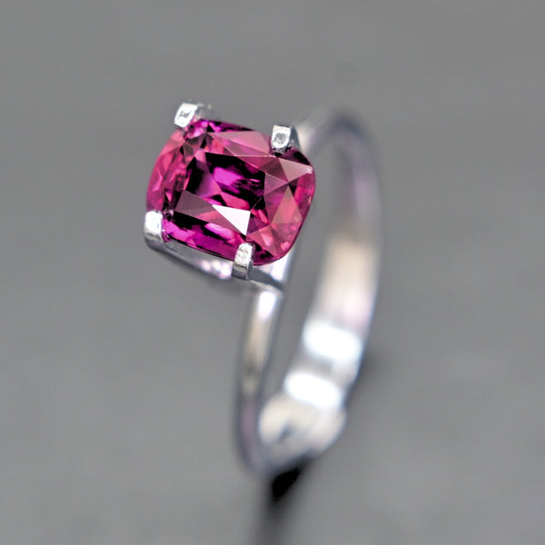 Certified natural ruby gemstone 2.12 ct cushion cut red