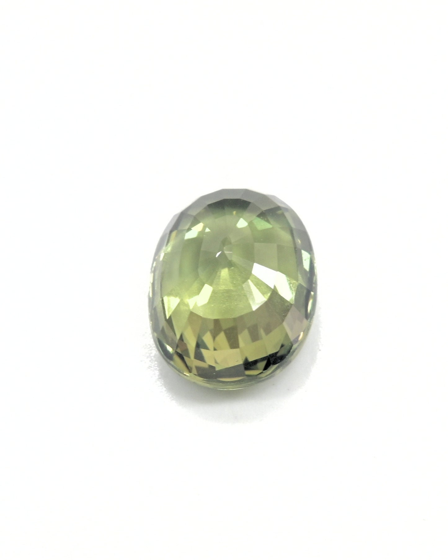 Loose 3.32ct oval cut natural green sapphire, perfect for custom jewelry.