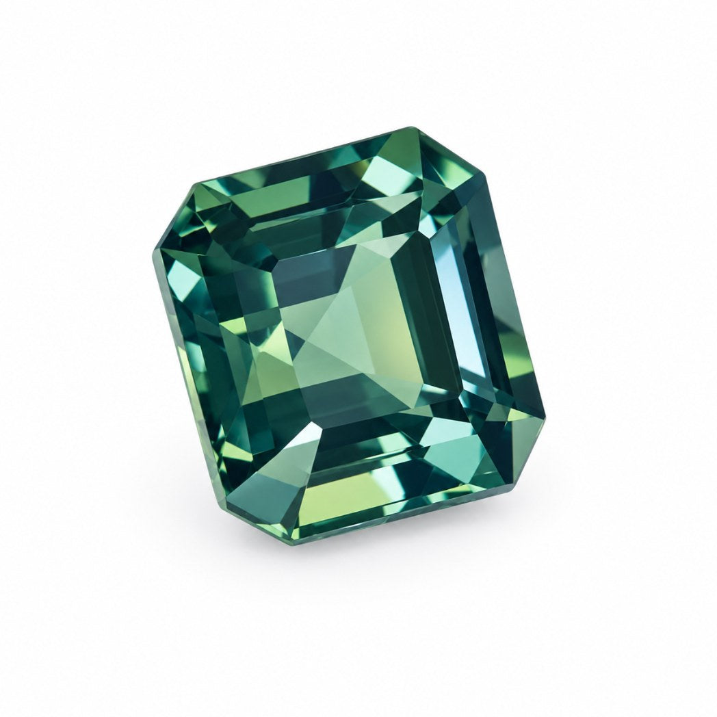 Unheated teal sapphire for engagement ring in Chiang Mai