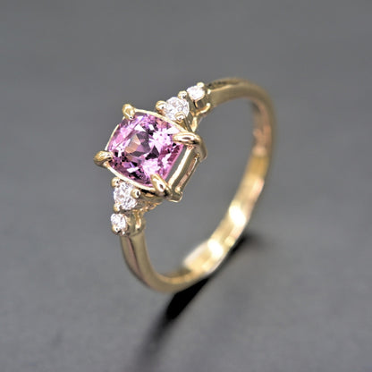 Shiraz Jewelry Pink Spinel Diamond Ring Product Photography