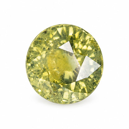 Certified 3.06 carat green sapphire loose gemstone