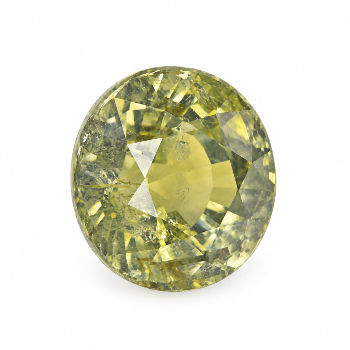 Natural unheated green sapphire round gemstone for engagement ring