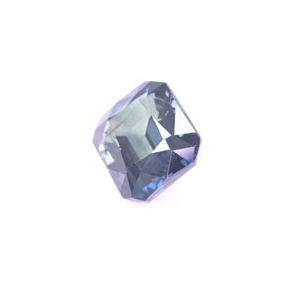 Natural unheated blue green sapphire emerald cut 2.12 carat
