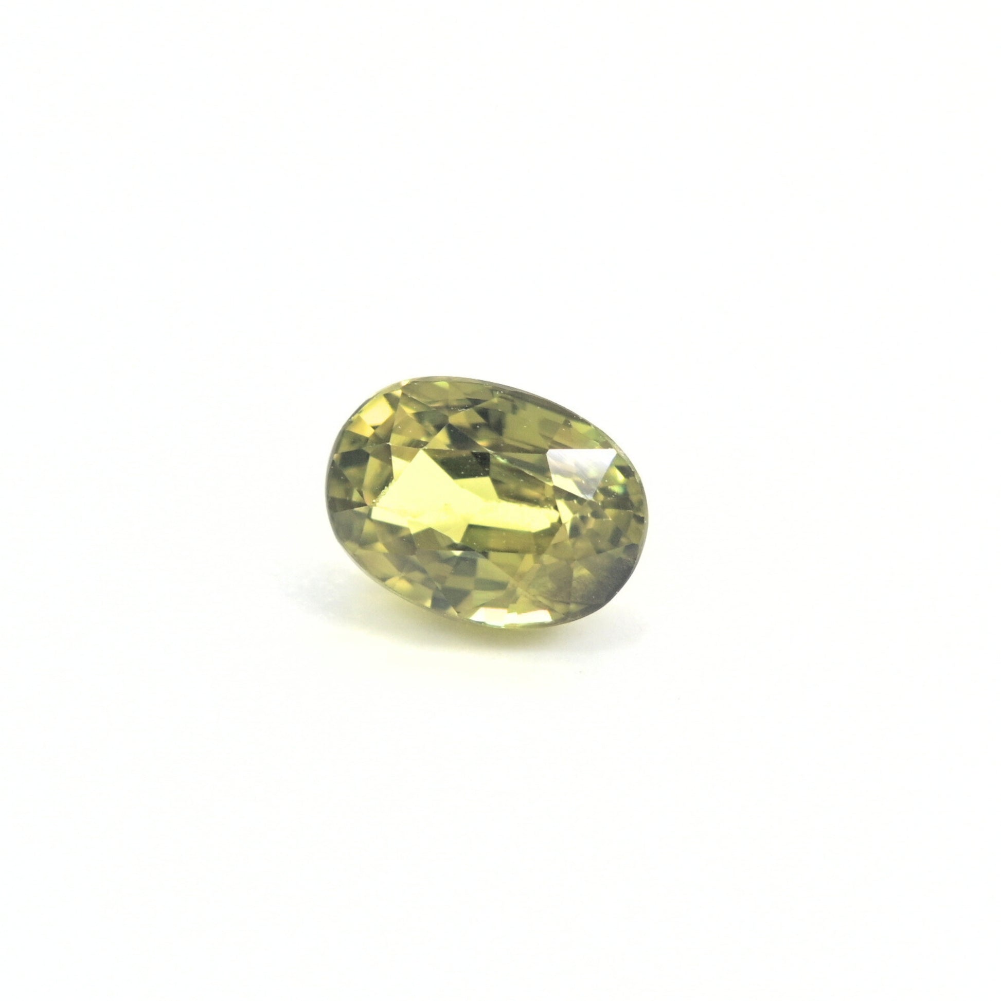 Loose Thai green sapphire unheated 1.34 ct oval gemstone