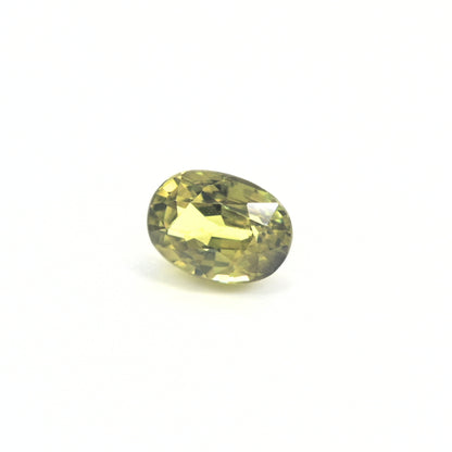 Loose Thai green sapphire unheated 1.34 ct oval gemstone
