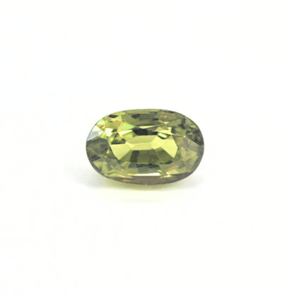 Unheated natural green sapphire 1.64 carat oval cut loose gemstone