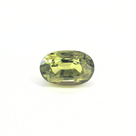 Unheated natural green sapphire 1.64 carat oval cut loose gemstone