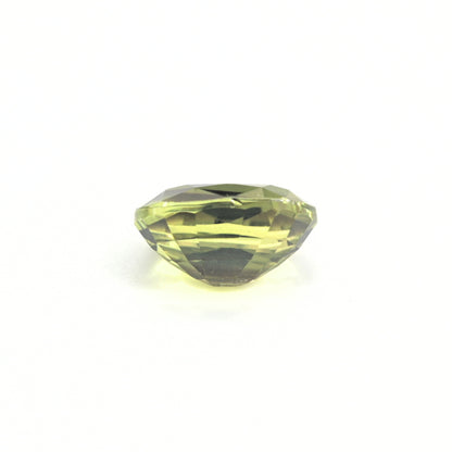Oval cut unheated green sapphire loose stone for fine jewelry