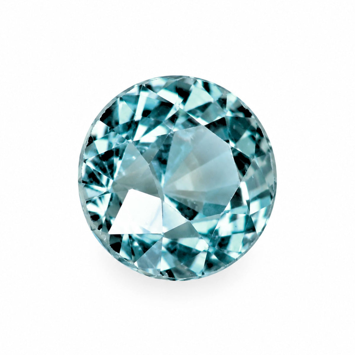 2.03ct unheated teal sapphire gemstone viewed from above