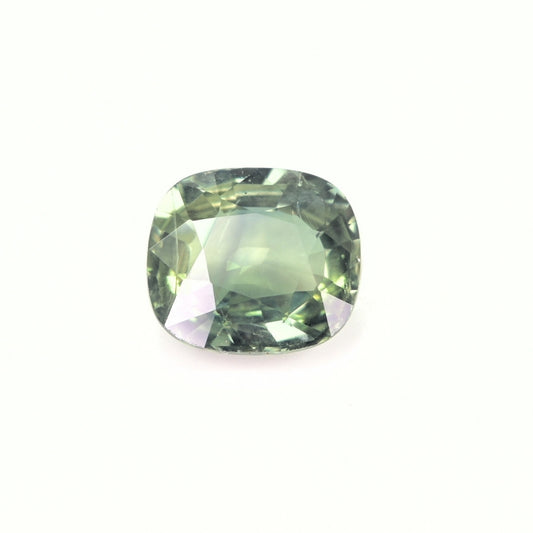 Unheated 2.02 carat green sapphire from Thailand cushion cut