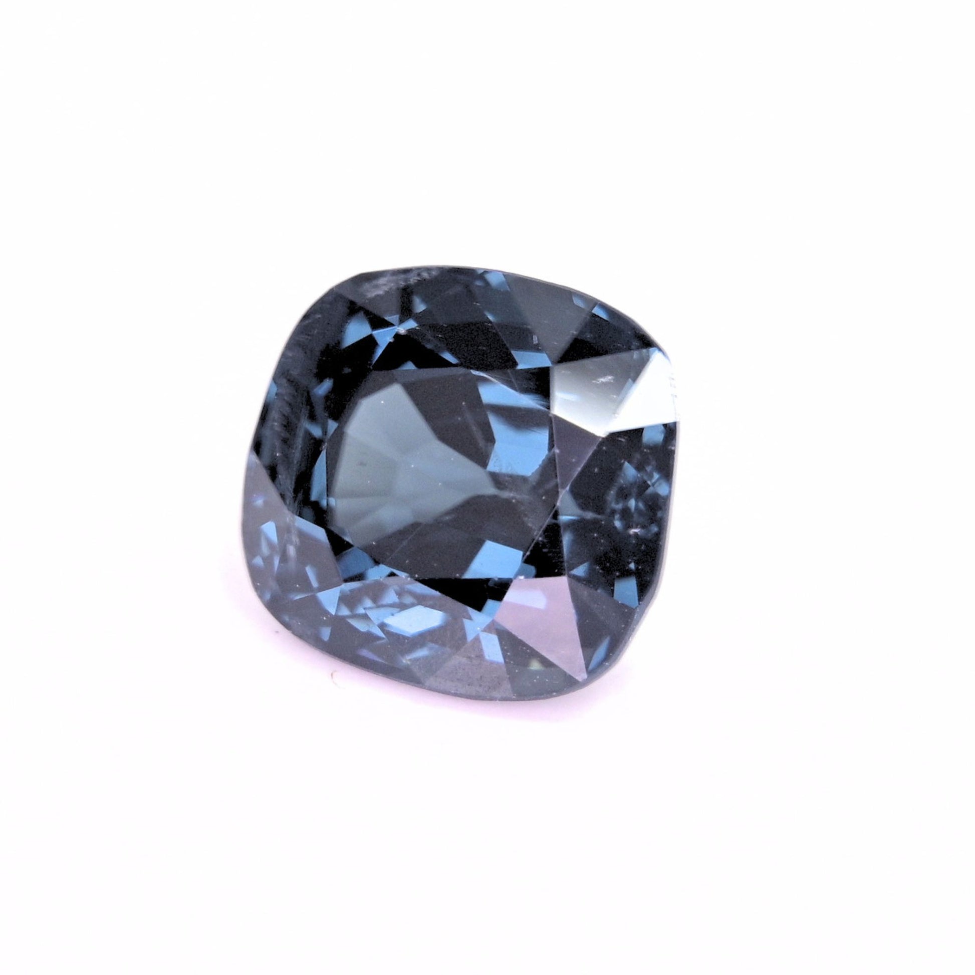 loose blue spinel cushion cut 3.95 ct rich deep blue color gemstone