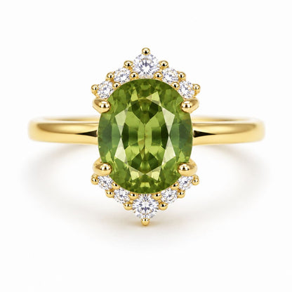 14K yellow gold Thai sapphire engagement ring by Shiraz Jewelry