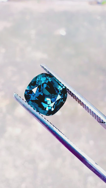 3.95 carat unheated blue spinel in Chiang Mai Thailand to make rings or pendant from Shiraz Jewelry