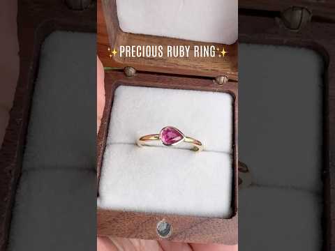 Handmade in Chiang Mai ✨ A stunning 14K gold ring set with a fiery natural ruby ❤️ Shiraz Jewelry