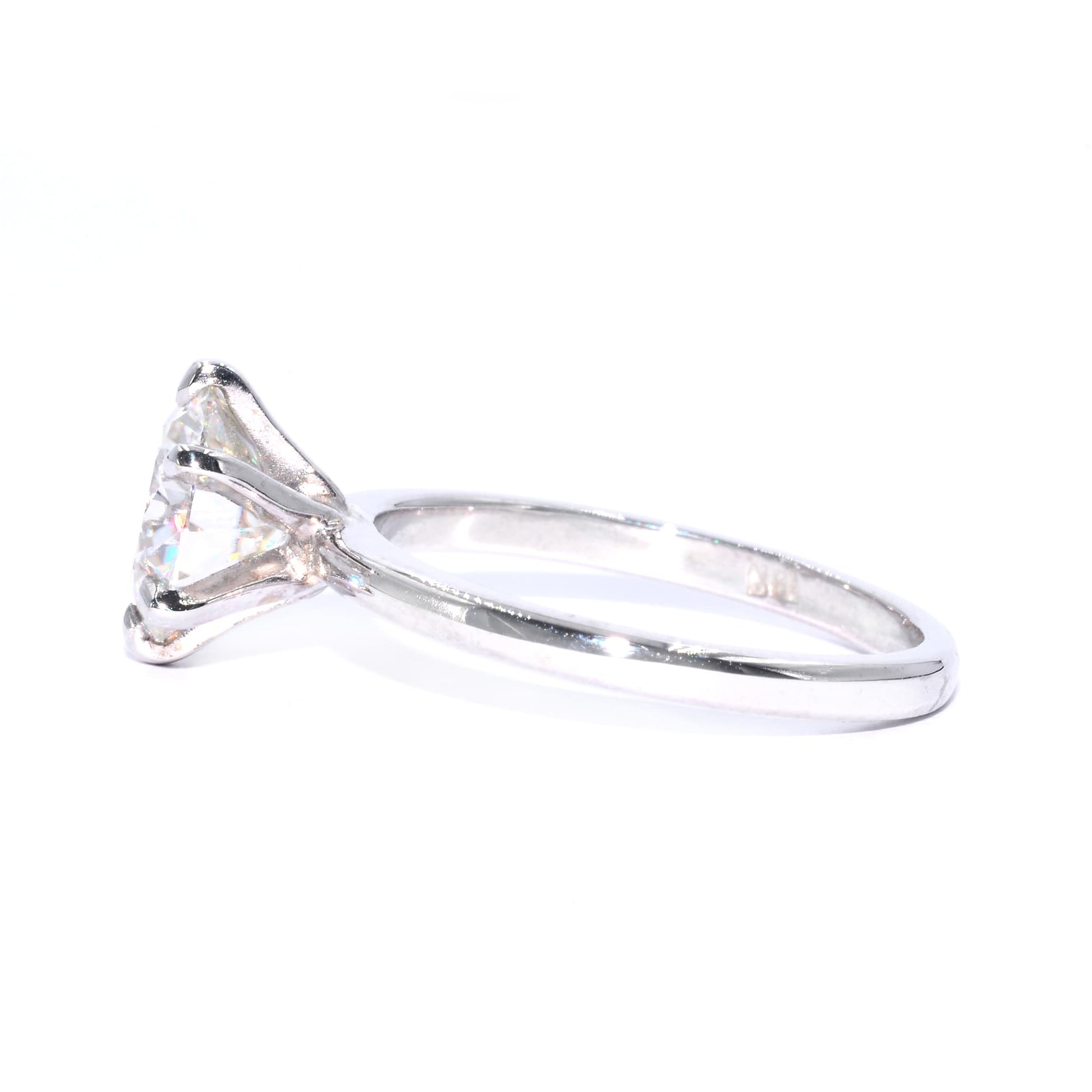 Promise ring to get engaged made in 18k white gold
