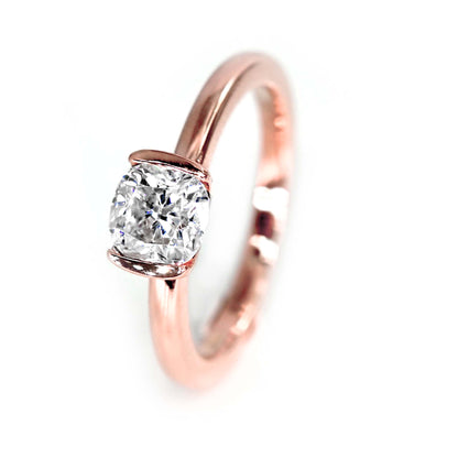 The cushion gem engagement ring is one-of-a-kind ring. Handmade by Shiraz Jewelry in Chiang Mai, Thailand
