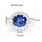 Specification of blue sapphire and diamonds ring