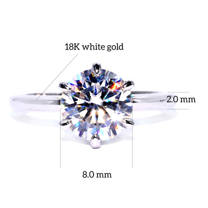 Measurements of Shiraz Jewelry's engagement ring