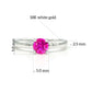 Details and dimensions of the Brilliant Ruby ring. Made to order, made by hand in Chiang Mai