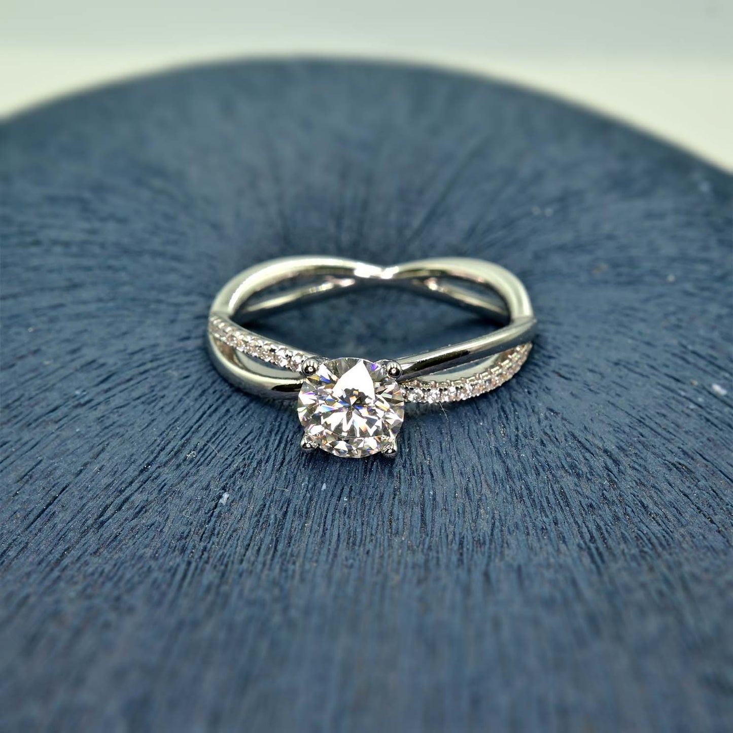 Ready for action with infinity moissanite ring